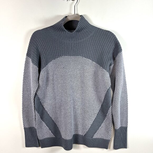 Lululemon Logo Warm & Restore Merino Wool Turtleneck Tunic Knit Sweater Women 10 - Picture 2 of 9